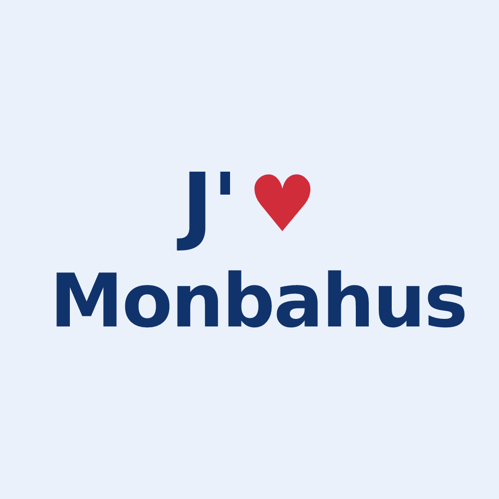 Sticker personnalisé Monbahus — design J'aime Monbahus