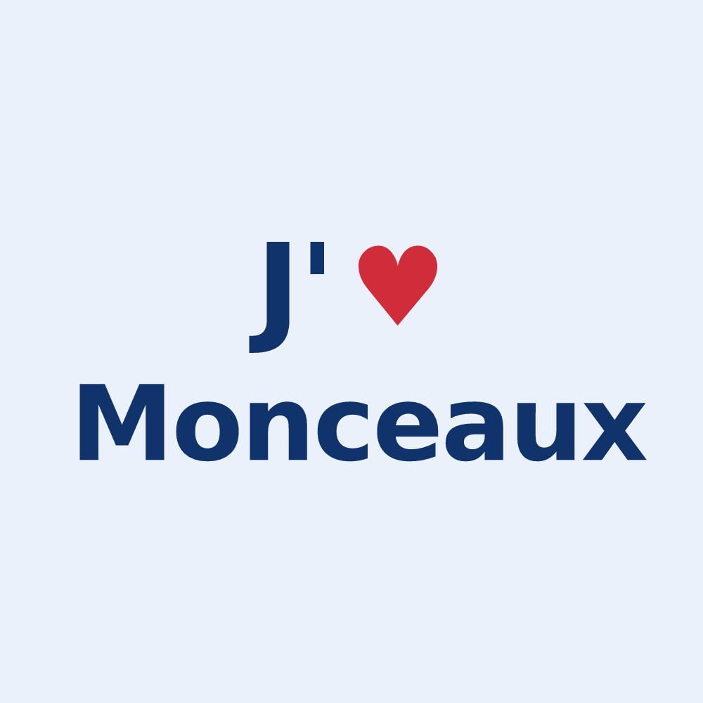 Sticker personnalisé Monceaux — design J'aime Monceaux