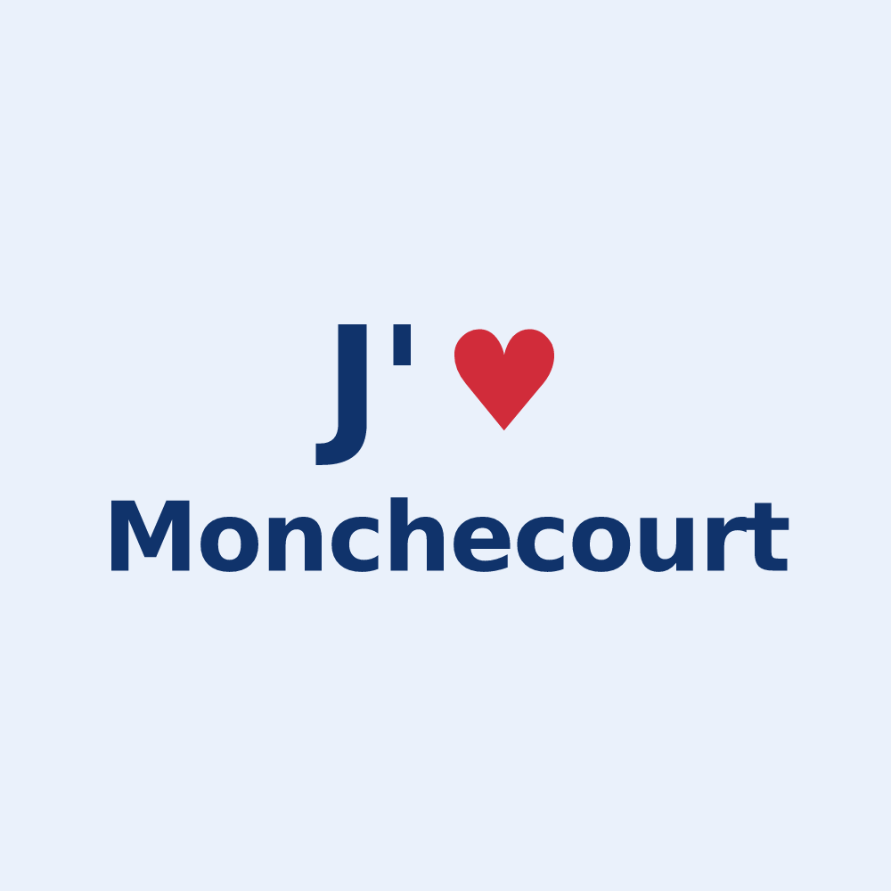 Sticker personnalisé Monchecourt — design J'aime Monchecourt