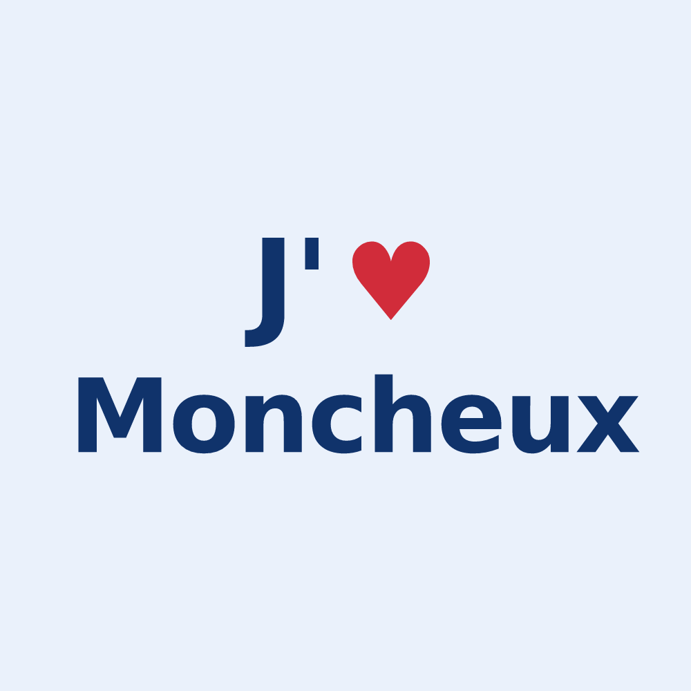 Sticker personnalisé Moncheux — design J'aime Moncheux