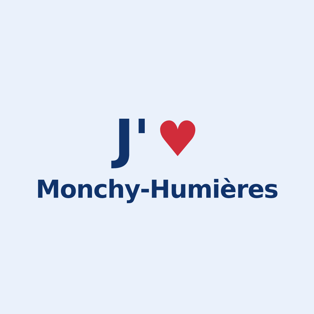 Sticker personnalisé Monchy-Humières — design J'aime Monchy-Humières