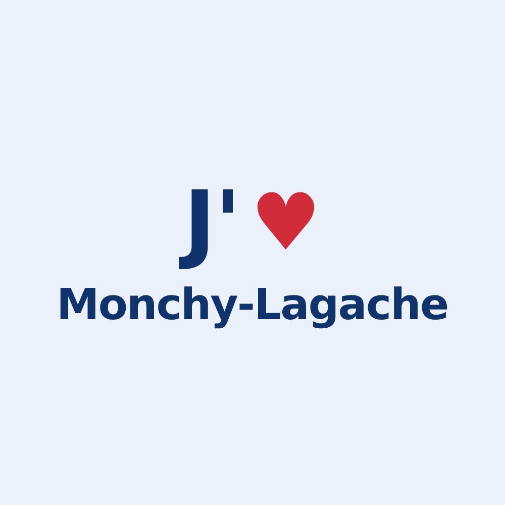 Sticker personnalisé Monchy-Lagache — design J'aime Monchy-Lagache