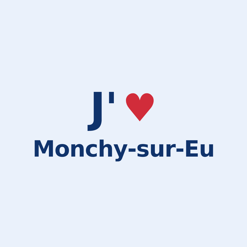 Sticker personnalisé Monchy-sur-Eu — design J'aime Monchy-sur-Eu