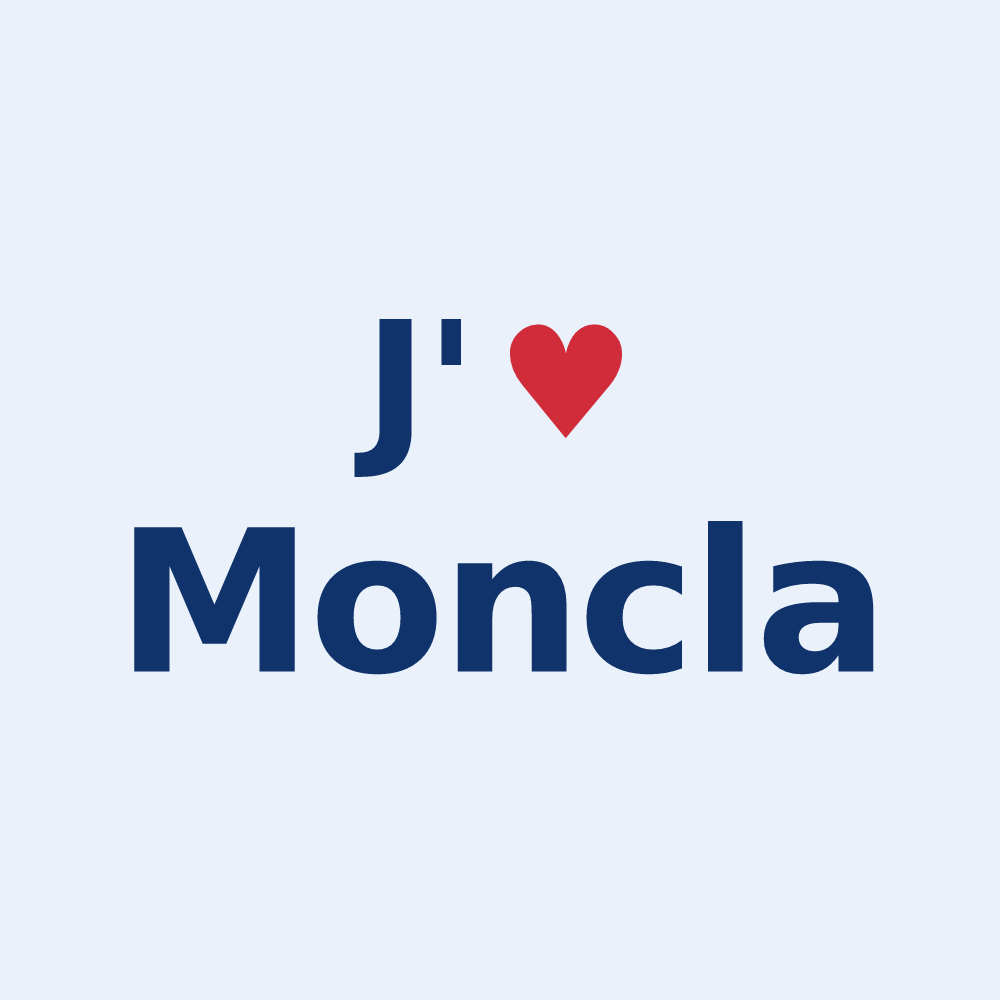 Sticker personnalisé Moncla — design J'aime Moncla