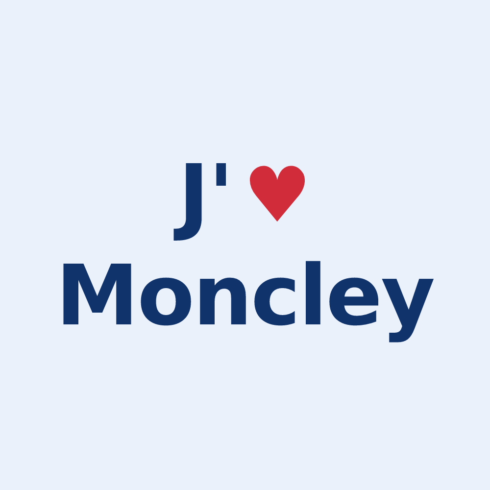 Sticker personnalisé Moncley — design J'aime Moncley