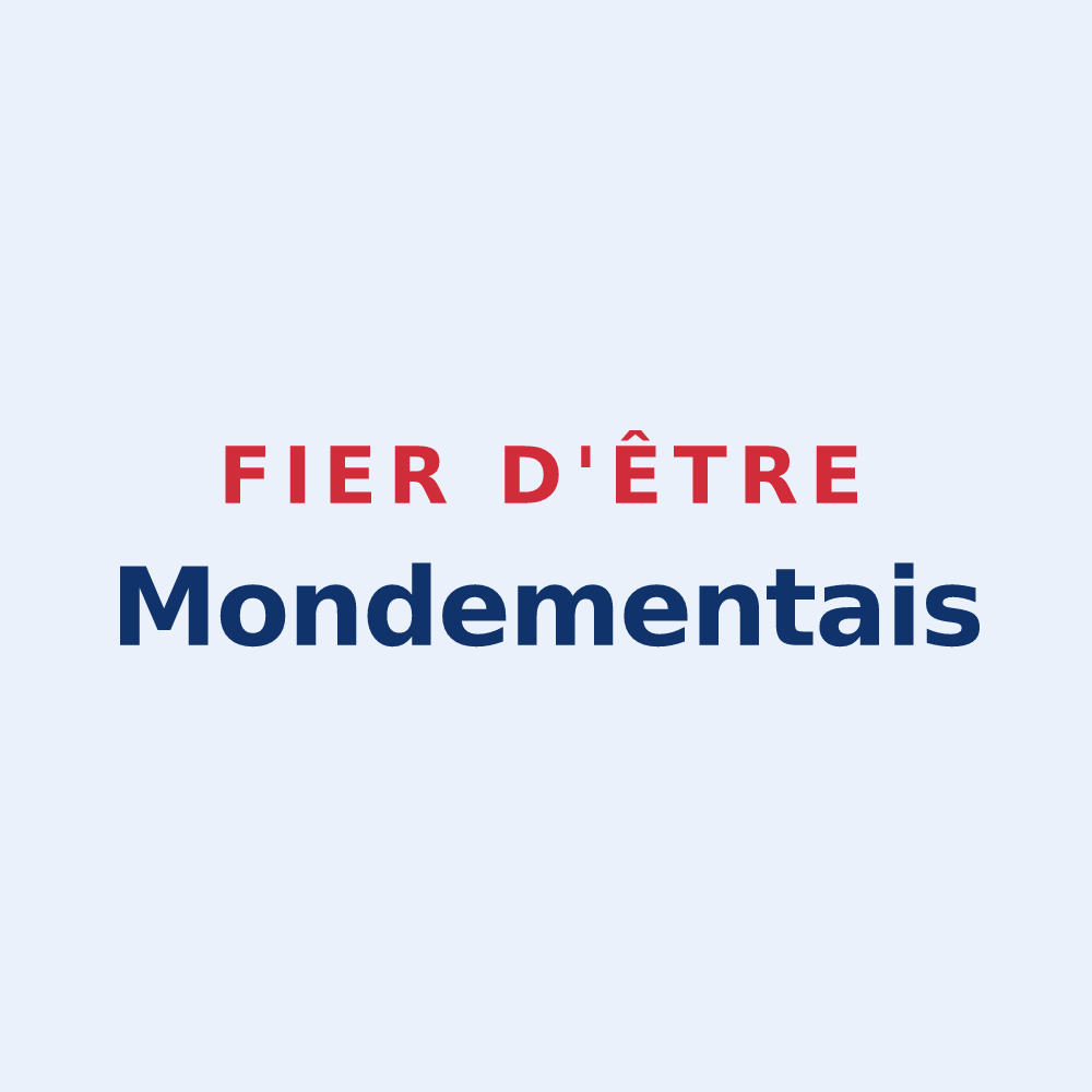 Sticker « Fier d'être Mondementais » — design pour Mondement-Montgivroux