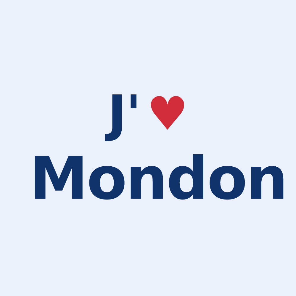 Sticker personnalisé Mondon — design J'aime Mondon