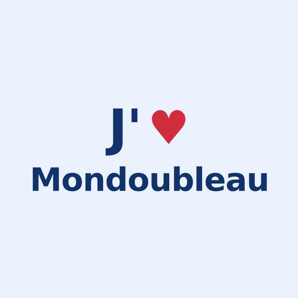 Sticker personnalisé Mondoubleau — design J'aime Mondoubleau