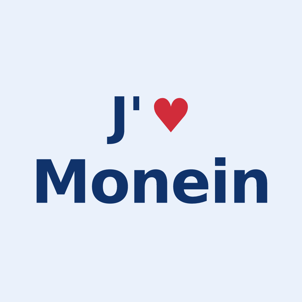 Sticker personnalisé Monein — design J'aime Monein