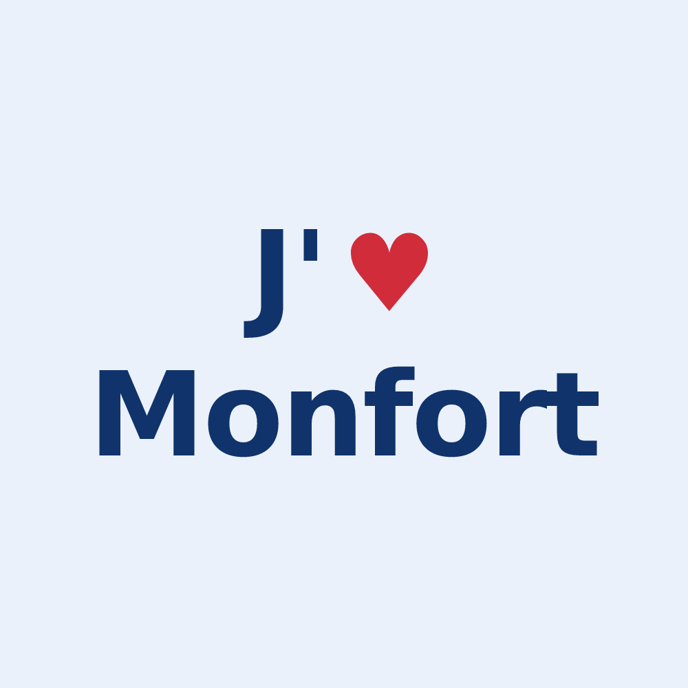 Sticker personnalisé Monfort — design J'aime Monfort