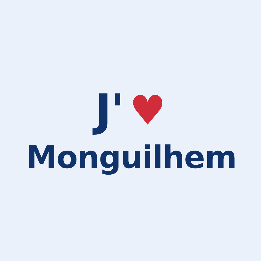 Sticker personnalisé Monguilhem — design J'aime Monguilhem