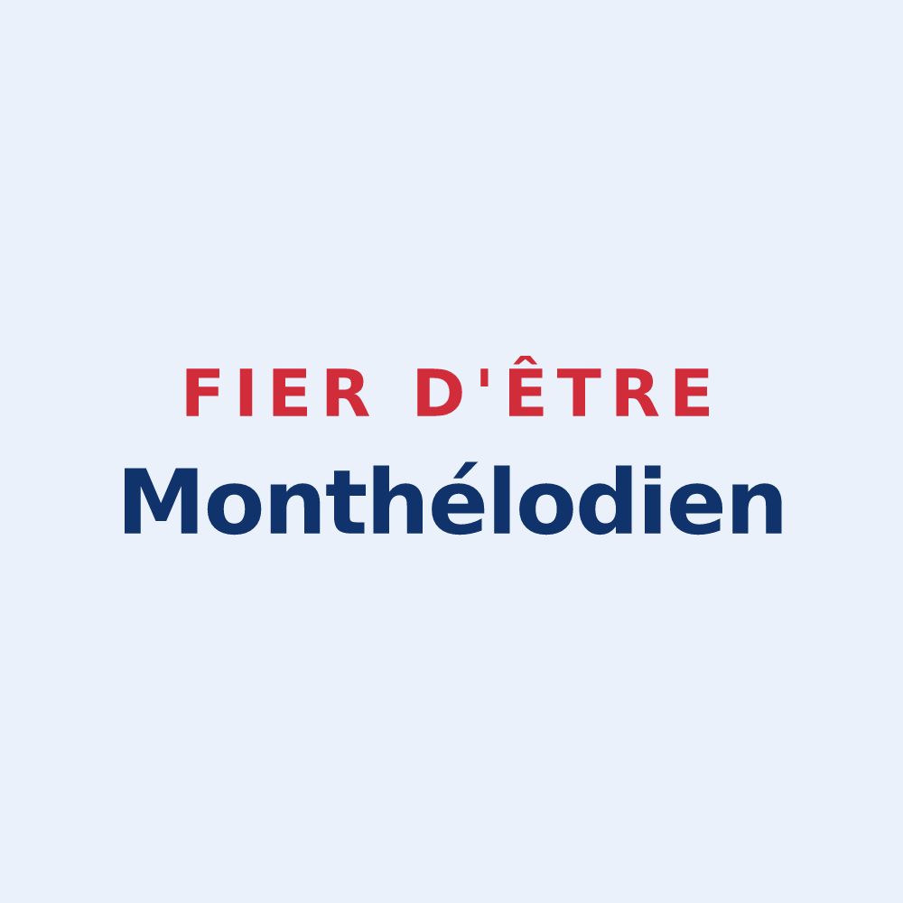 Sticker « Fier d'être Monthélodien » — design pour Monhoudou