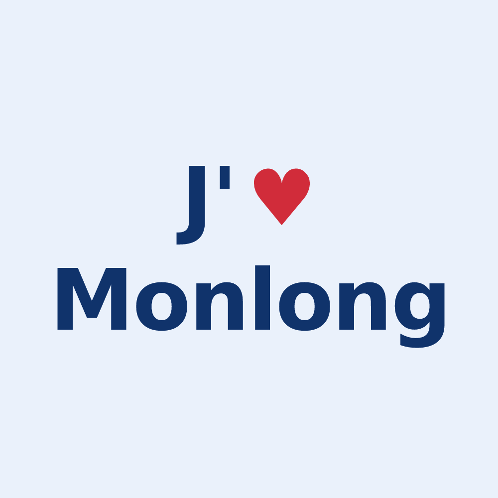 Sticker personnalisé Monlong — design J'aime Monlong