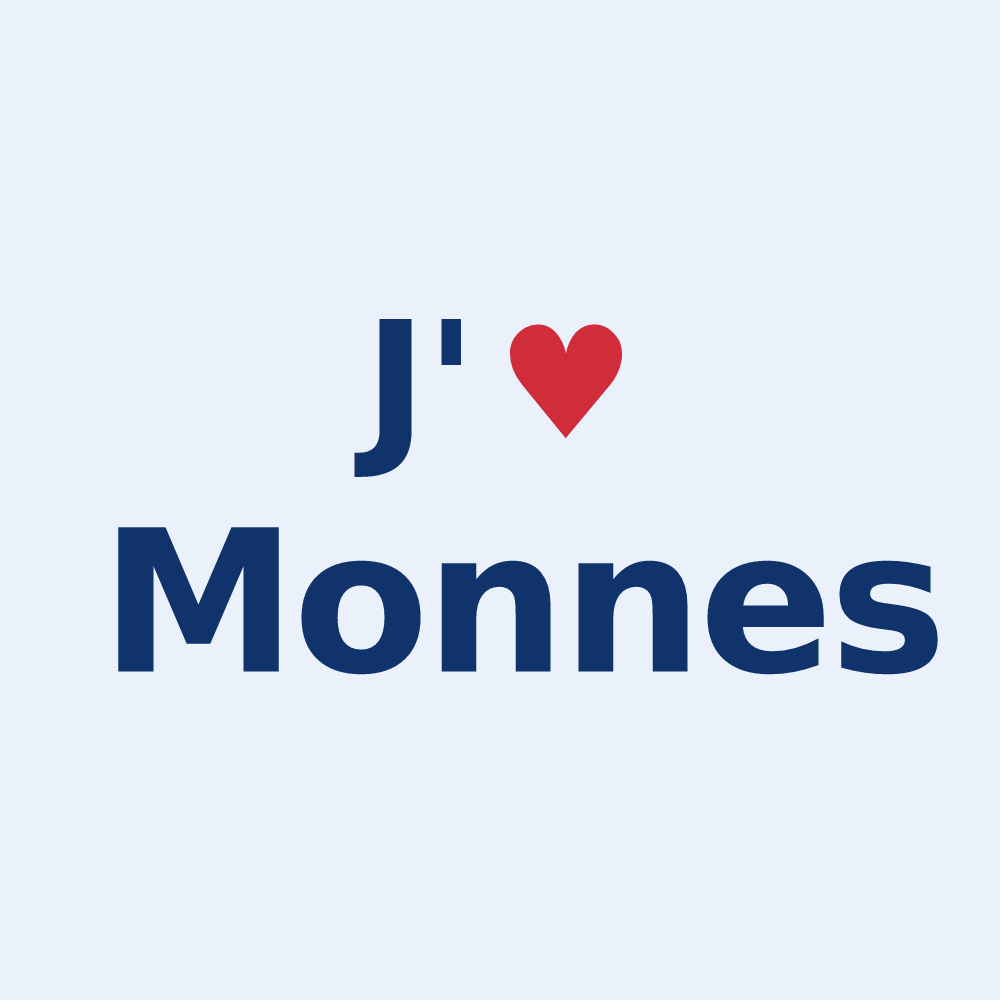 Sticker personnalisé Monnes — design J'aime Monnes