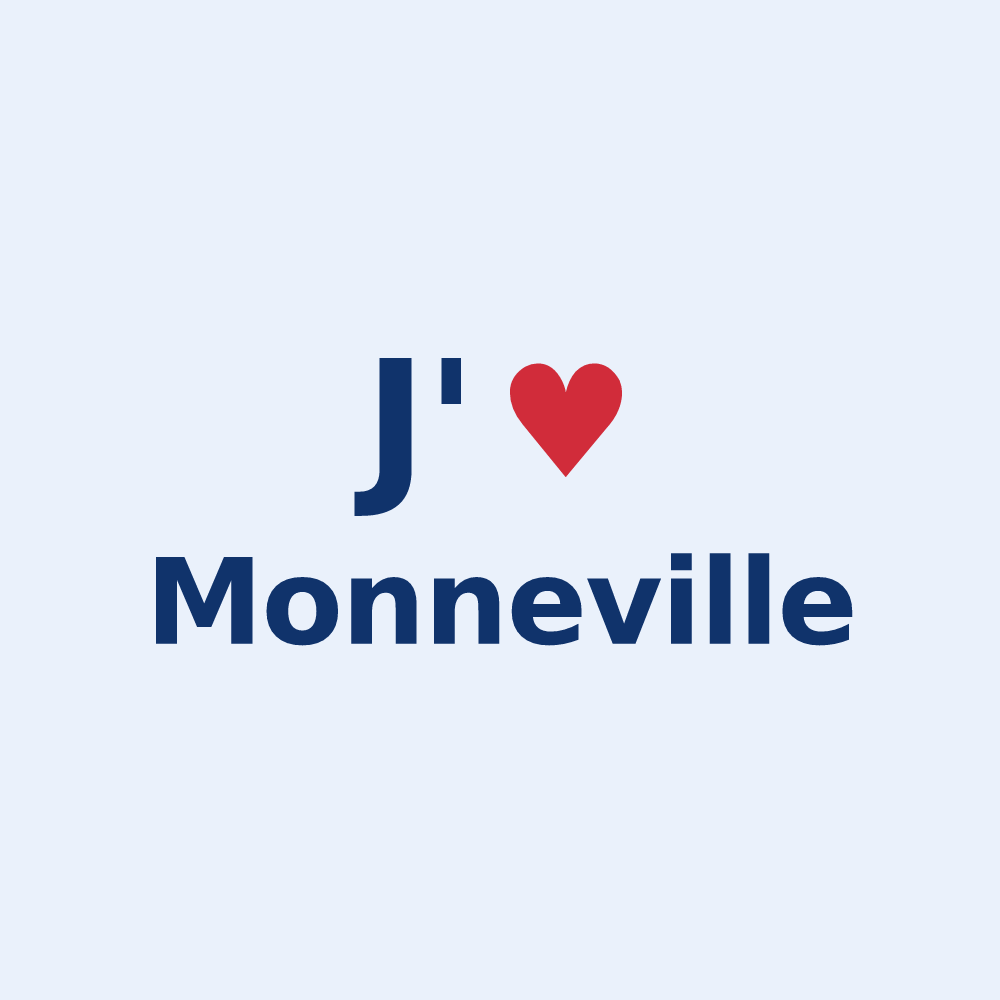 Sticker personnalisé Monneville — design J'aime Monneville