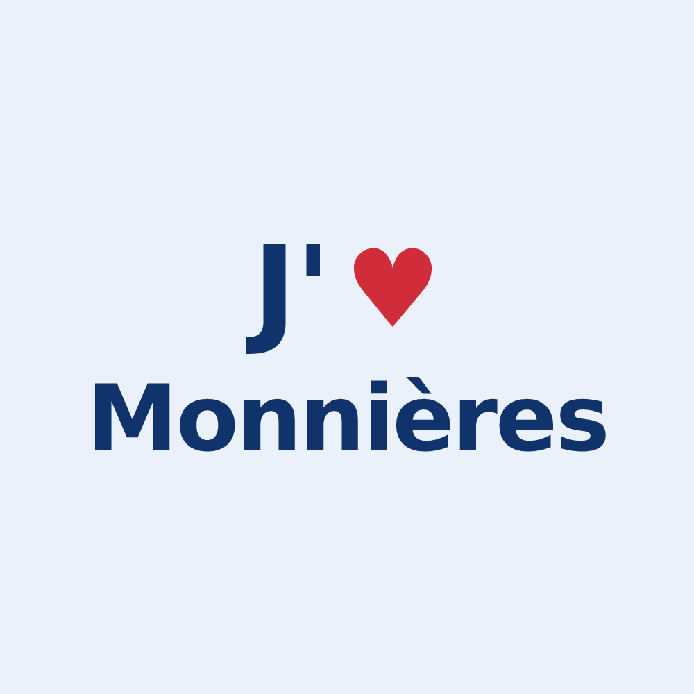 Sticker personnalisé Monnières — design J'aime Monnières