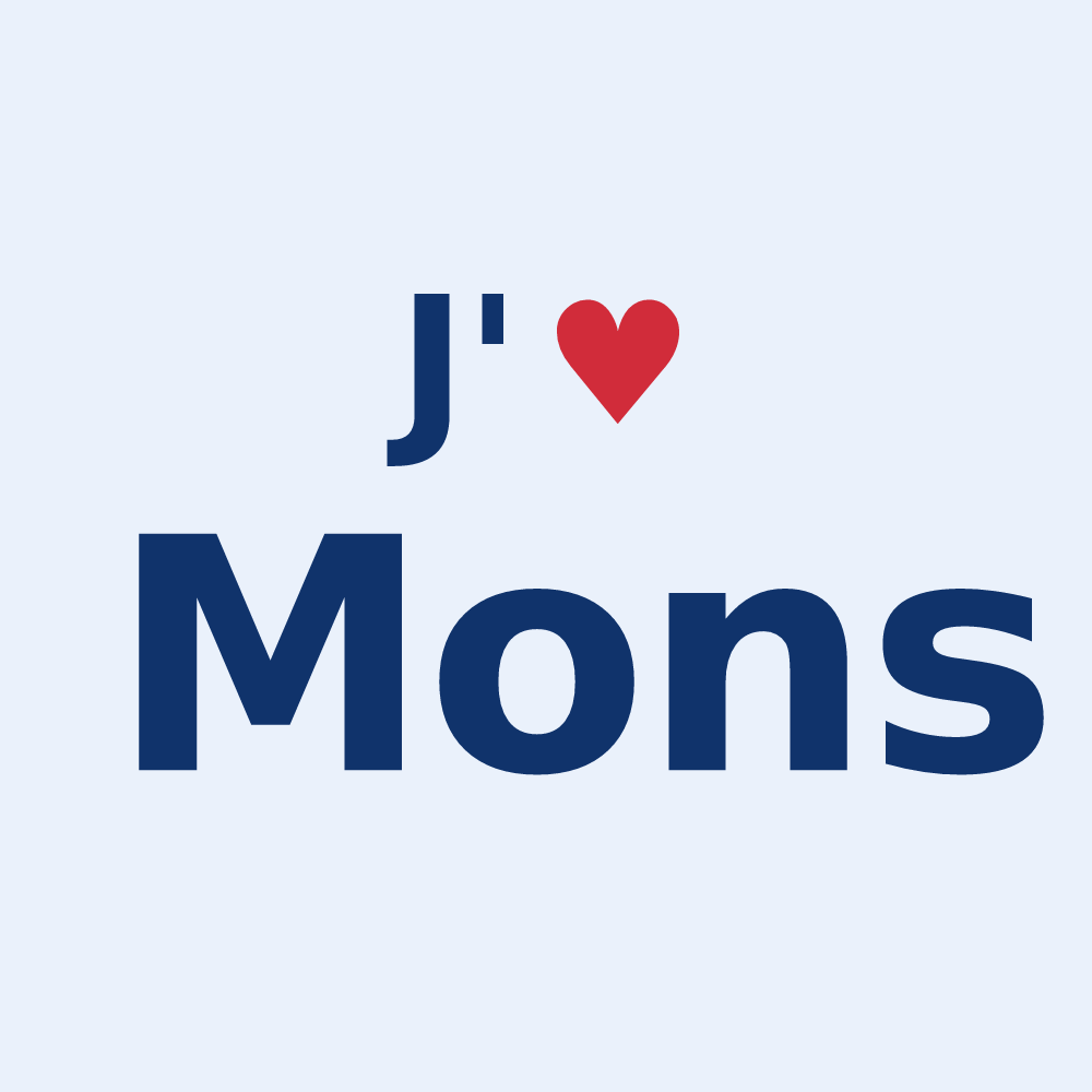 Sticker personnalisé Mons — design J'aime Mons