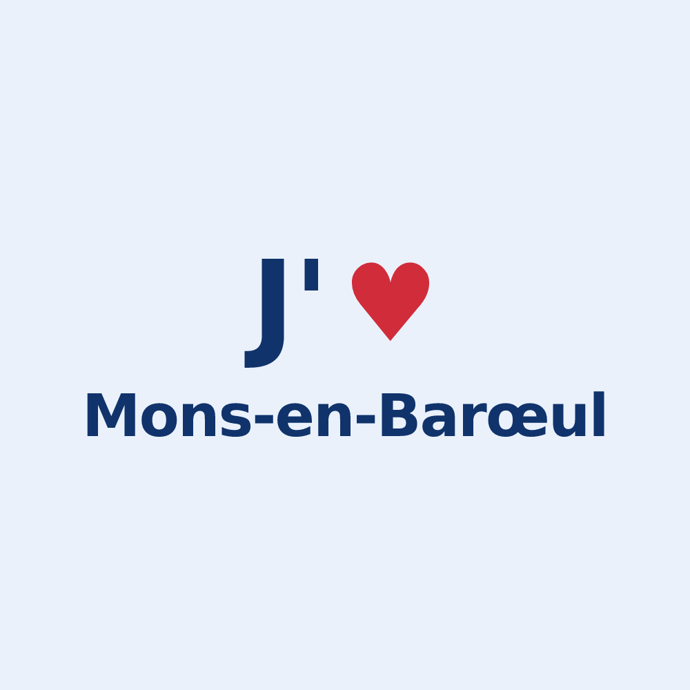 Sticker personnalisé Mons-en-Barœul — design J'aime Mons-en-Barœul