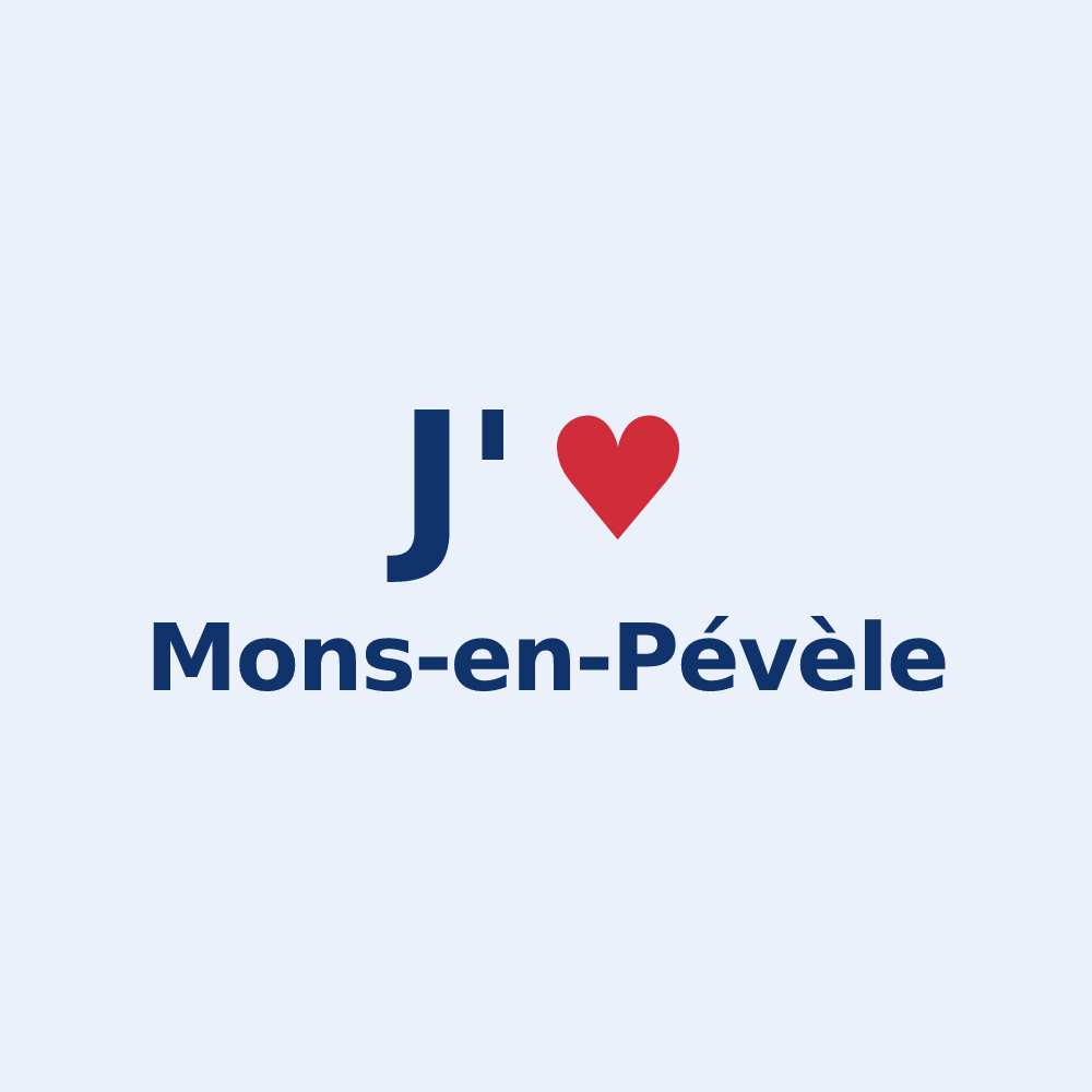 Sticker personnalisé Mons-en-Pévèle — design J'aime Mons-en-Pévèle