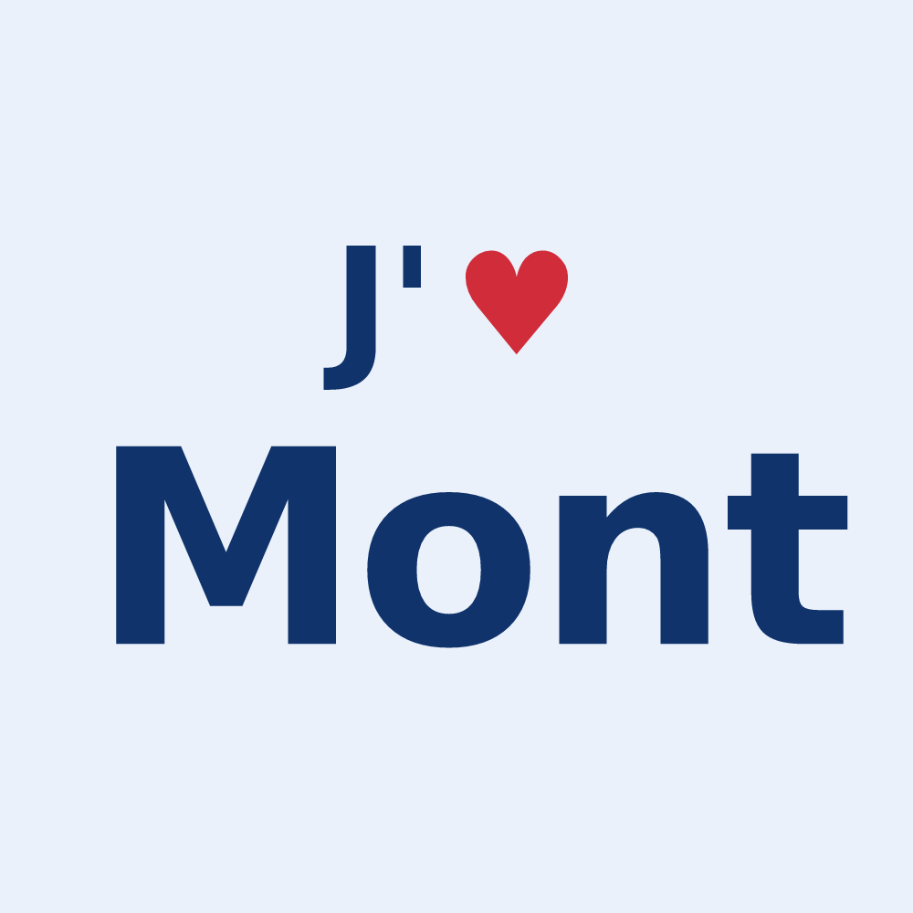 Sticker personnalisé Mont — design J'aime Mont
