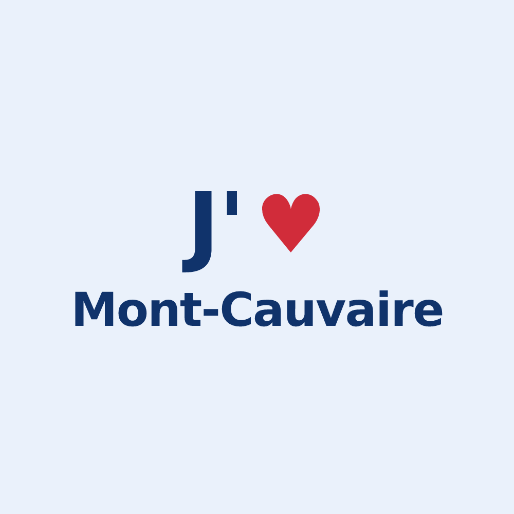 Sticker personnalisé Mont-Cauvaire — design J'aime Mont-Cauvaire