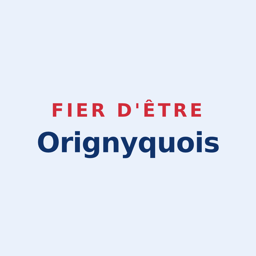 Sticker « Fier d'être Orignyquois » — design pour Mont-d'Origny