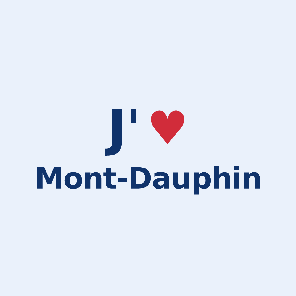 Sticker personnalisé Mont-Dauphin — design J'aime Mont-Dauphin