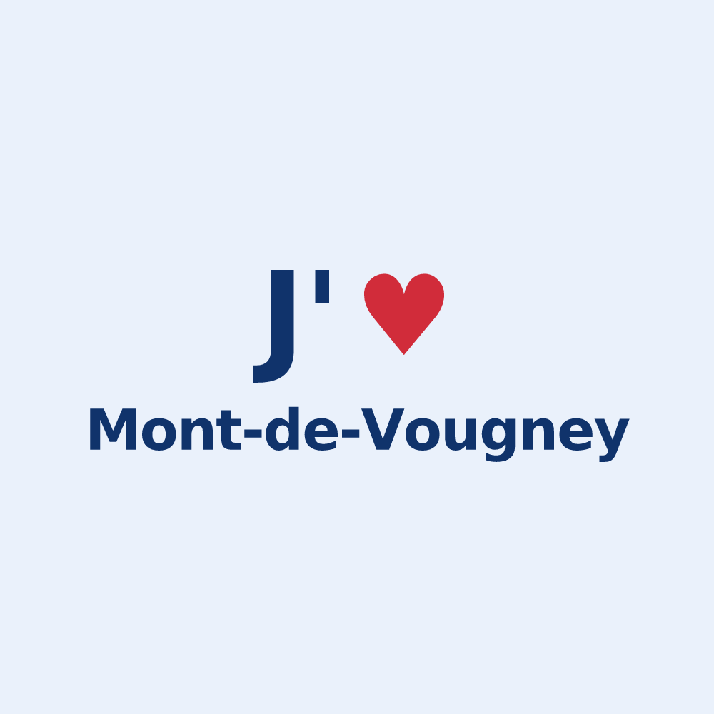 Sticker personnalisé Mont-de-Vougney — design J'aime Mont-de-Vougney