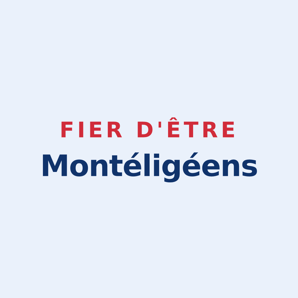 Sticker « Fier d'être Montéligéens » — design pour Mont-Saint-Éloi