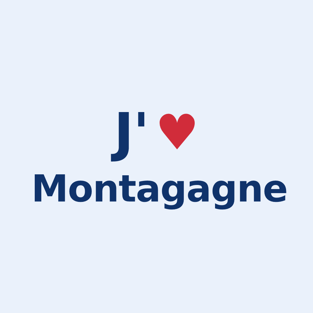 Sticker personnalisé Montagagne — design J'aime Montagagne