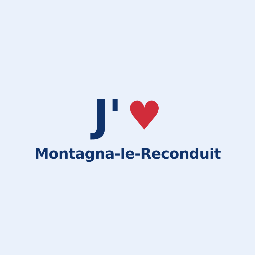 Sticker personnalisé Montagna-le-Reconduit — design J'aime Montagna-le-Reconduit