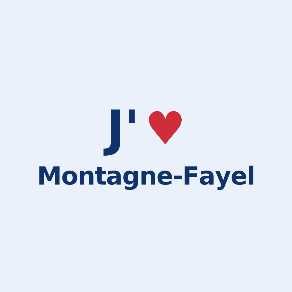 Sticker personnalisé Montagne-Fayel — design J'aime Montagne-Fayel