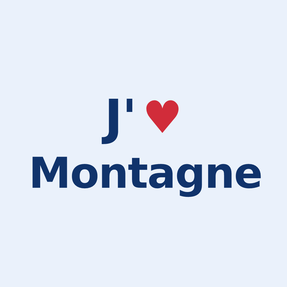 Sticker personnalisé Montagne — design J'aime Montagne