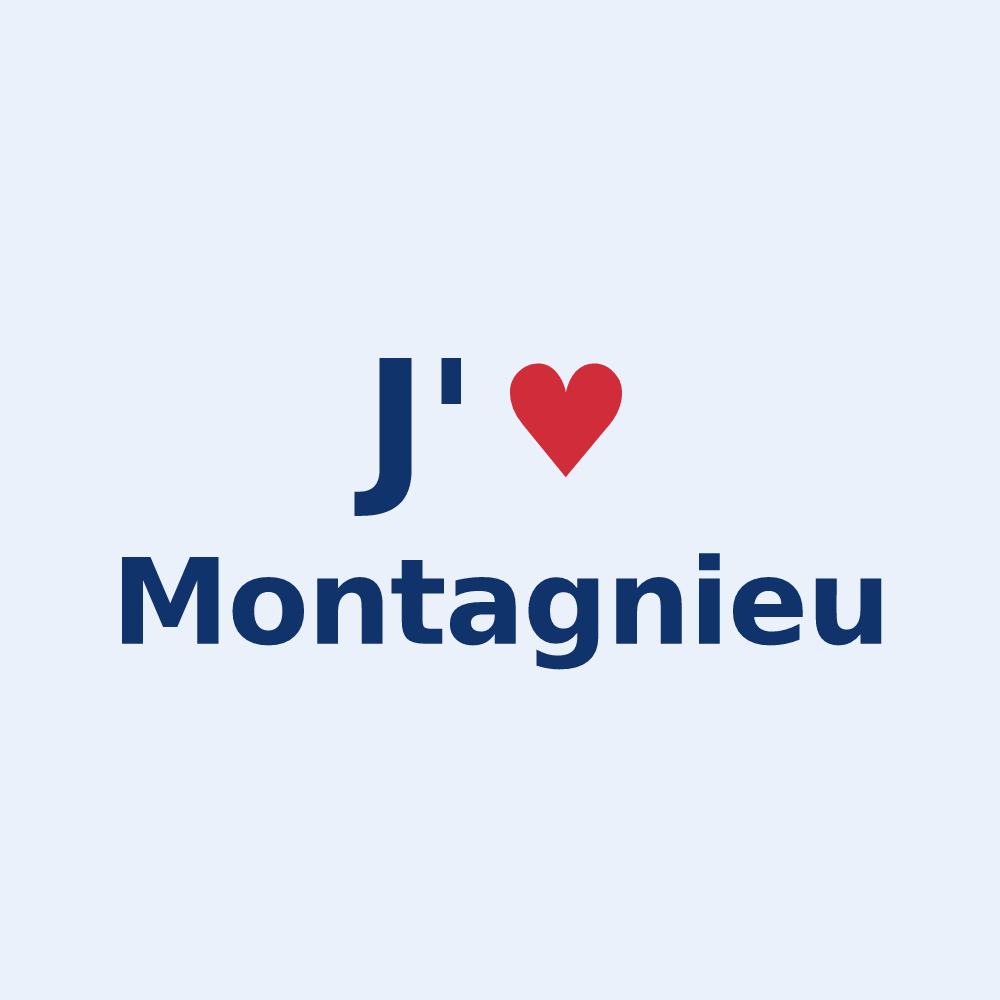 Sticker personnalisé Montagnieu — design J'aime Montagnieu