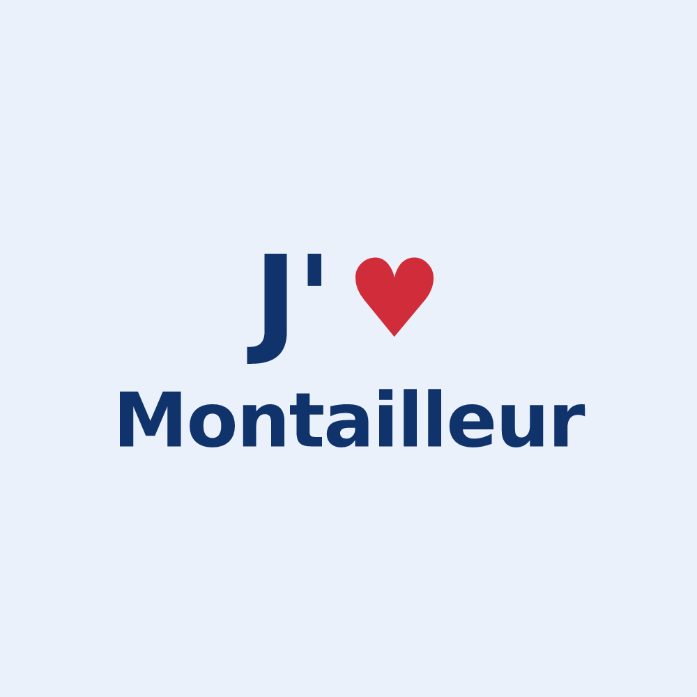 Sticker personnalisé Montailleur — design J'aime Montailleur