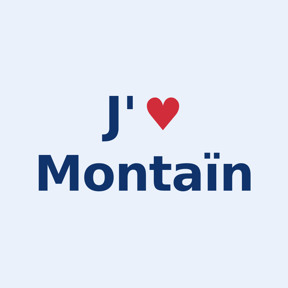 Sticker personnalisé Montaïn — design J'aime Montaïn