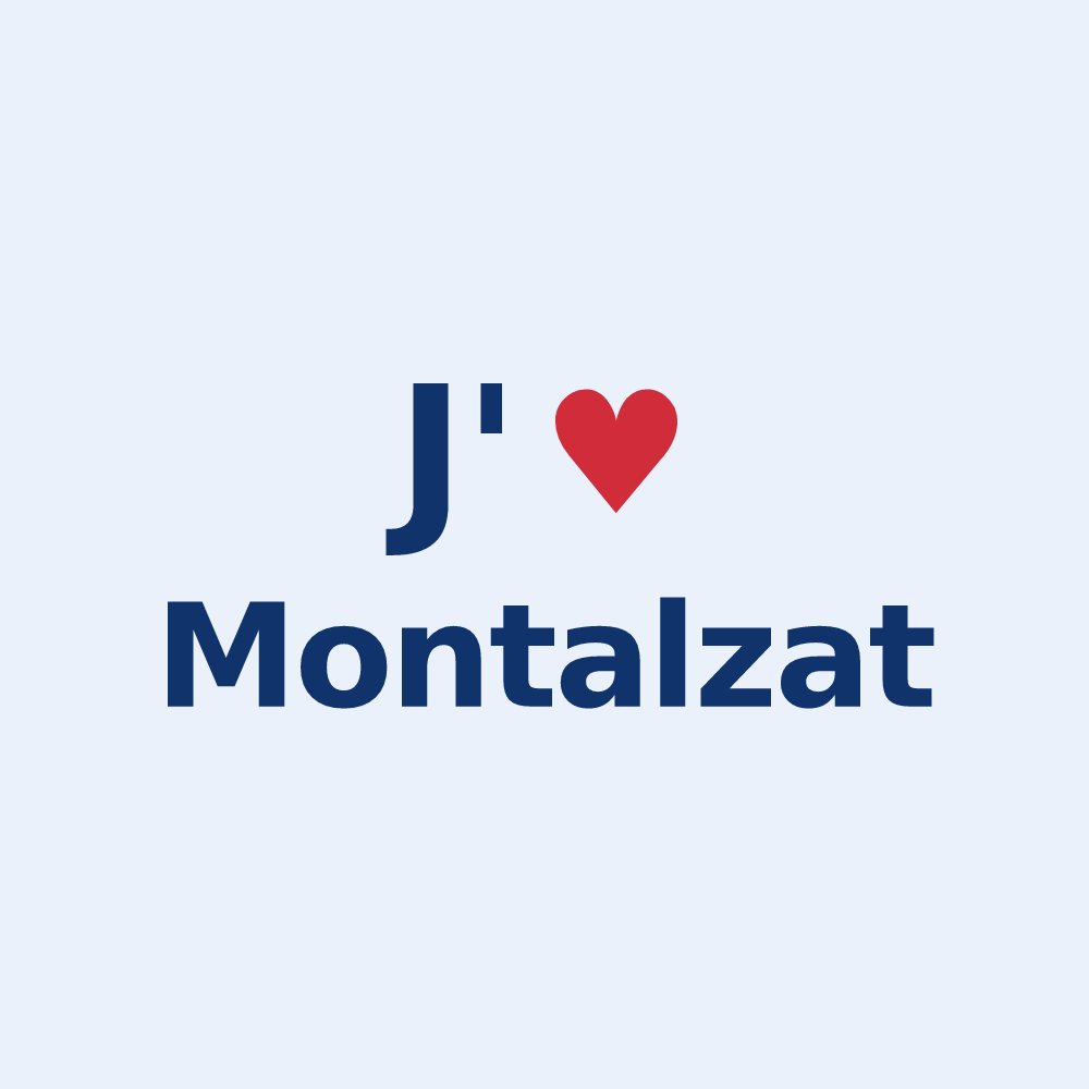 Sticker personnalisé Montalzat — design « J'aime Montalzat » imprimé sur le sticker