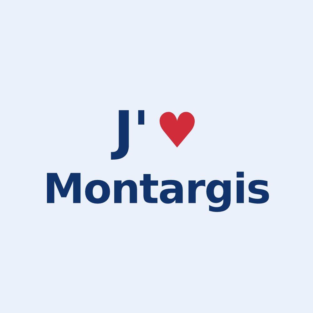 Sticker personnalisé Montargis — design J'aime Montargis