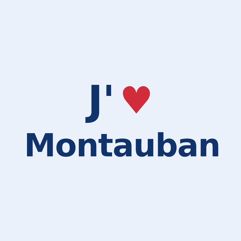Sticker personnalisé Montauban — design J'aime Montauban