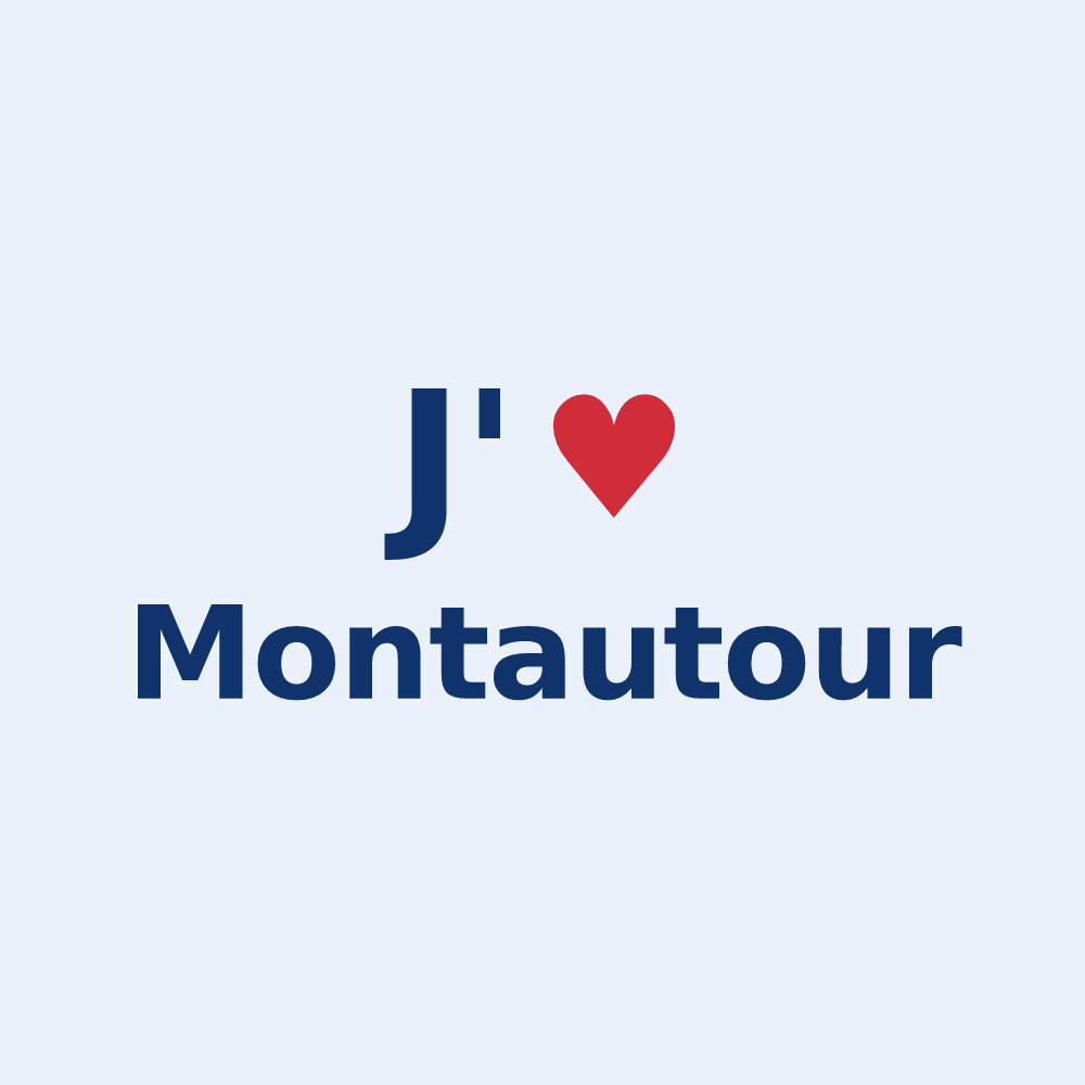 Sticker personnalisé Montautour — design J'aime Montautour