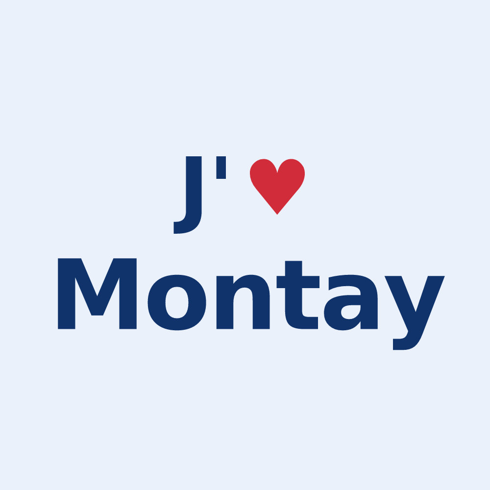 Sticker personnalisé Montay — design J'aime Montay
