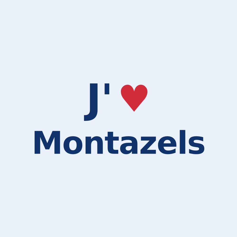 Sticker personnalisé Montazels — design J'aime Montazels