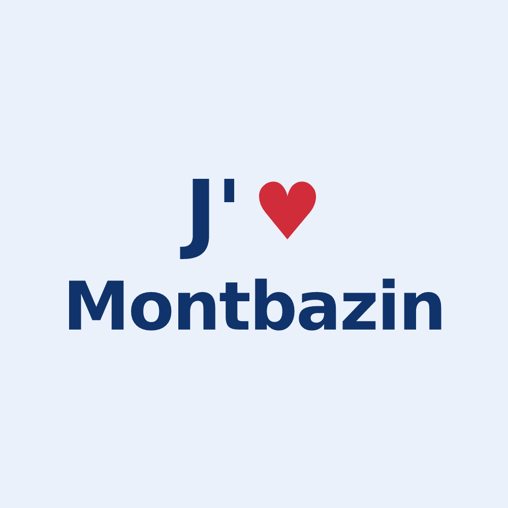 Sticker personnalisé Montbazin — design J'aime Montbazin
