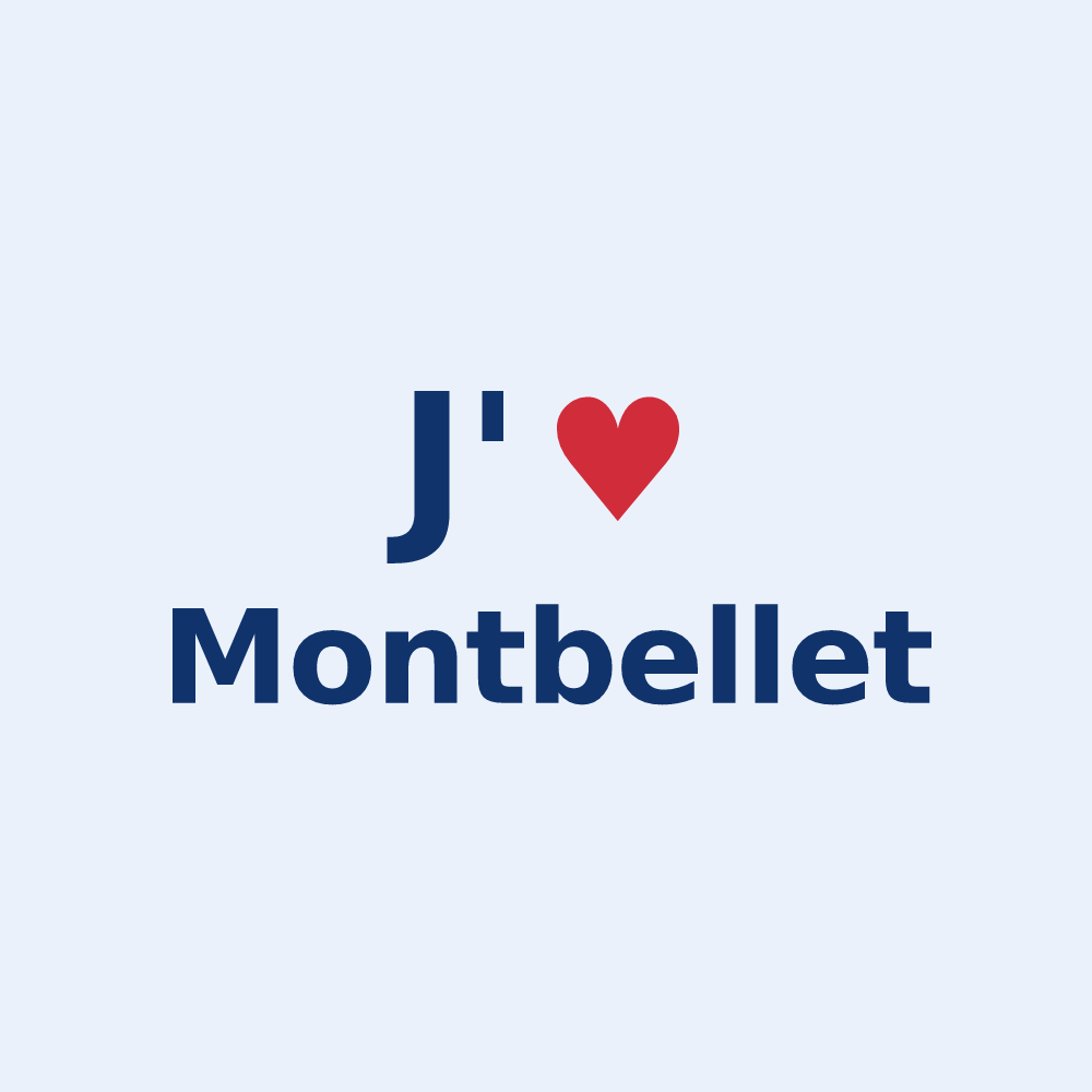 Sticker personnalisé Montbellet — design J'aime Montbellet