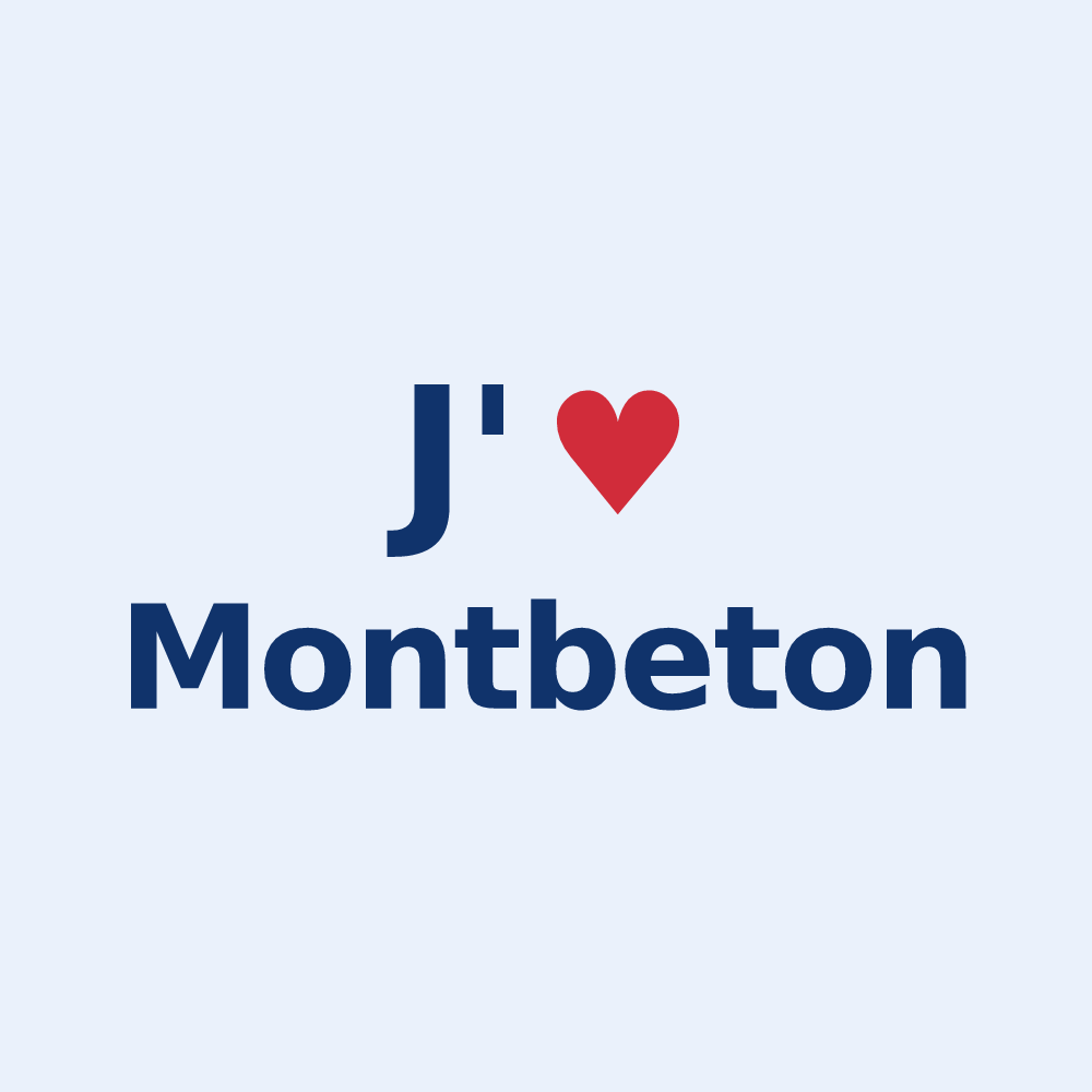 Sticker personnalisé Montbeton — design J'aime Montbeton
