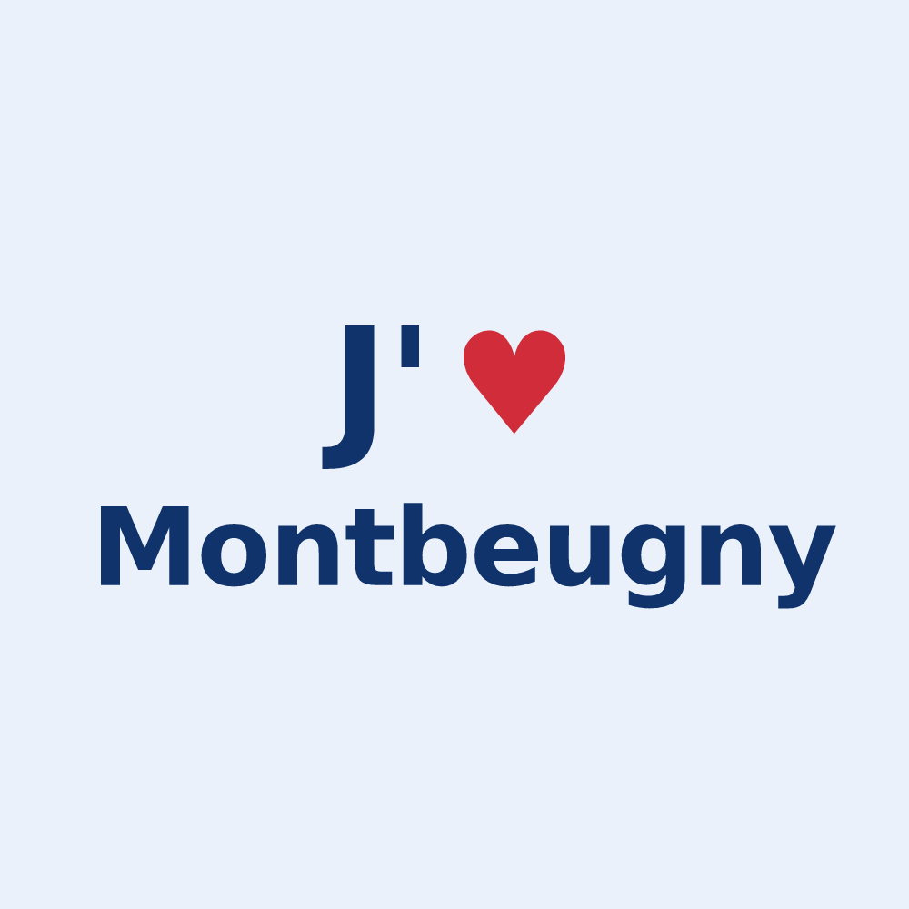 Sticker personnalisé Montbeugny — design J'aime Montbeugny