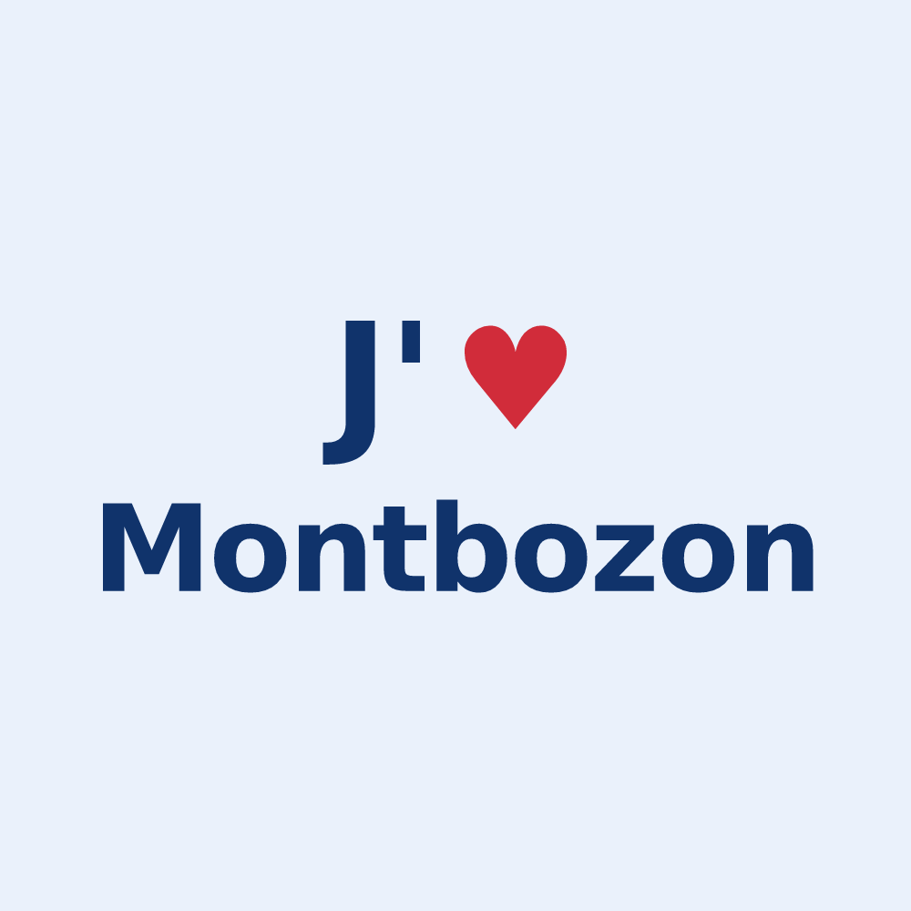Sticker personnalisé Montbozon — design J'aime Montbozon