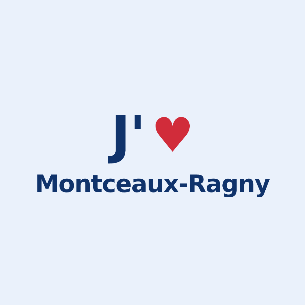 Sticker personnalisé Montceaux-Ragny — design J'aime Montceaux-Ragny