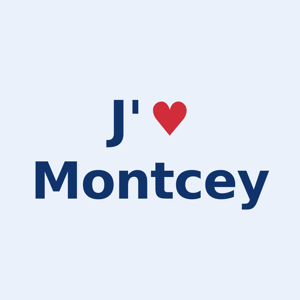 Sticker personnalisé Montcey — design J'aime Montcey