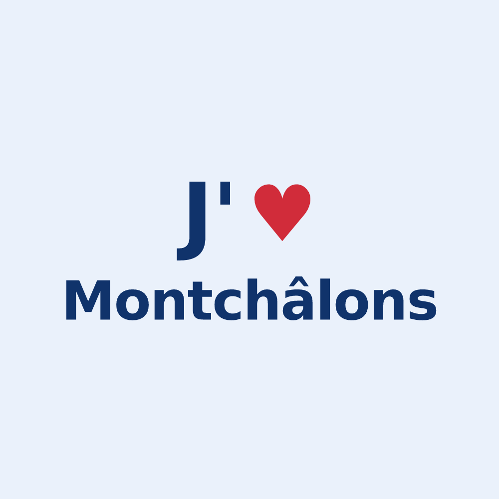 Sticker personnalisé Montchâlons — design J'aime Montchâlons